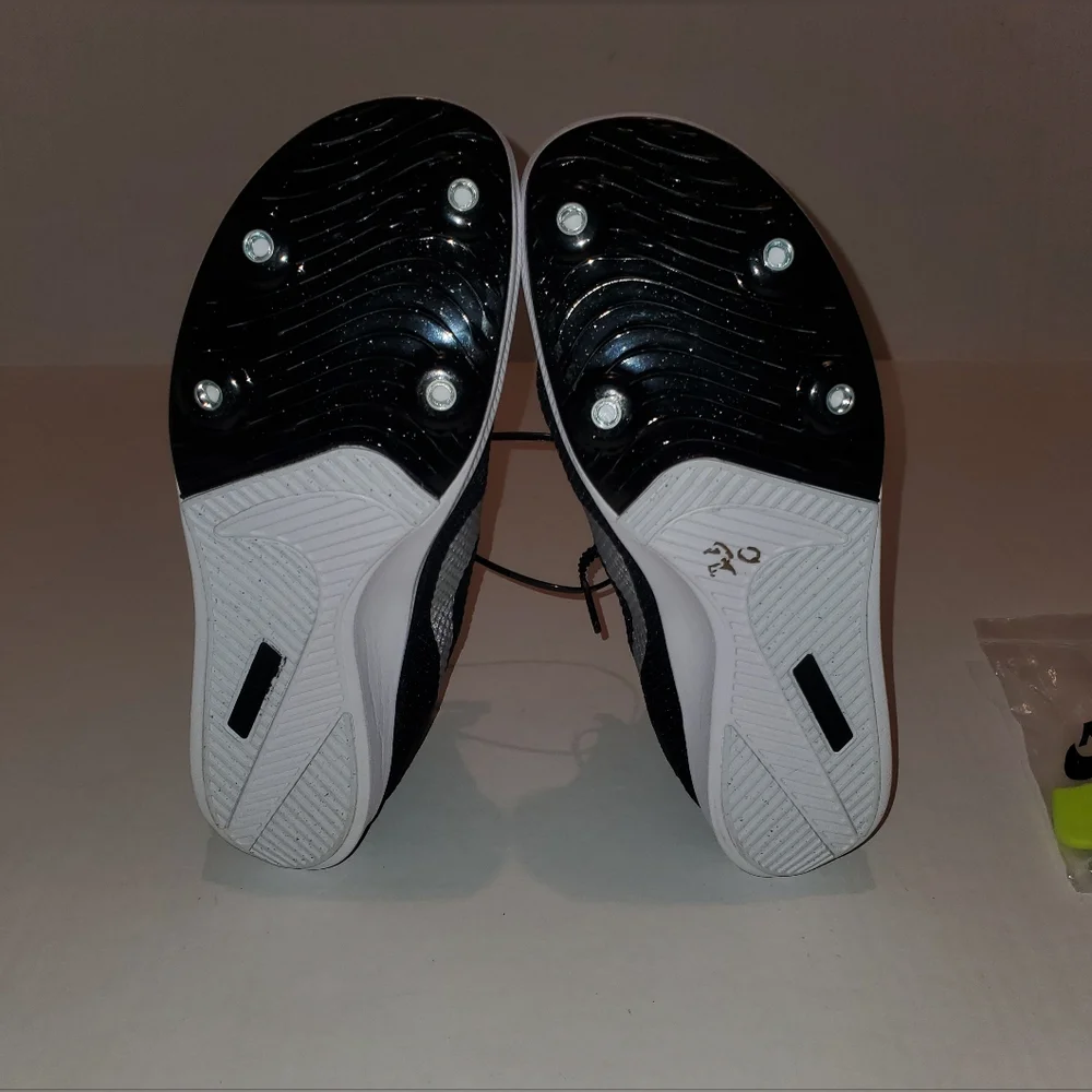 Nike Zoom Rival Distance Black and Silver Track Shoes Sz 5 1/2